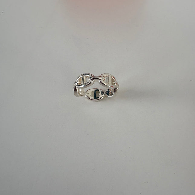 Bague Hermès chaîne d’ancre T53