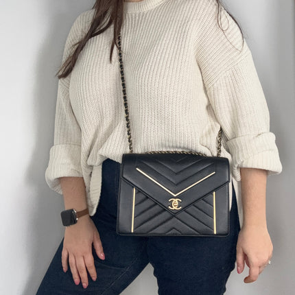 Sac Chanel Chevrons Noir