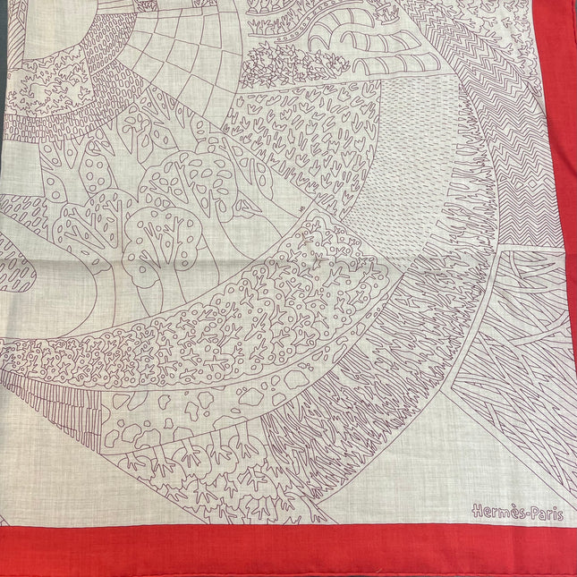 Hermès châle 140cm à travers champs