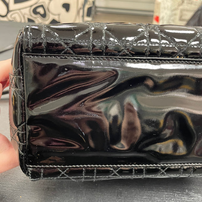 Sac Lady Dior Medium Vernis