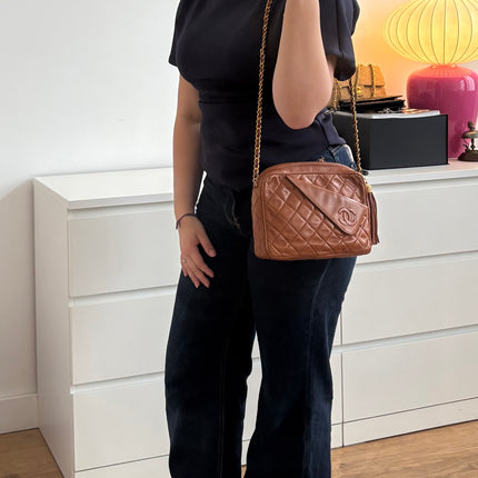 Sac Chanel caméra caramel