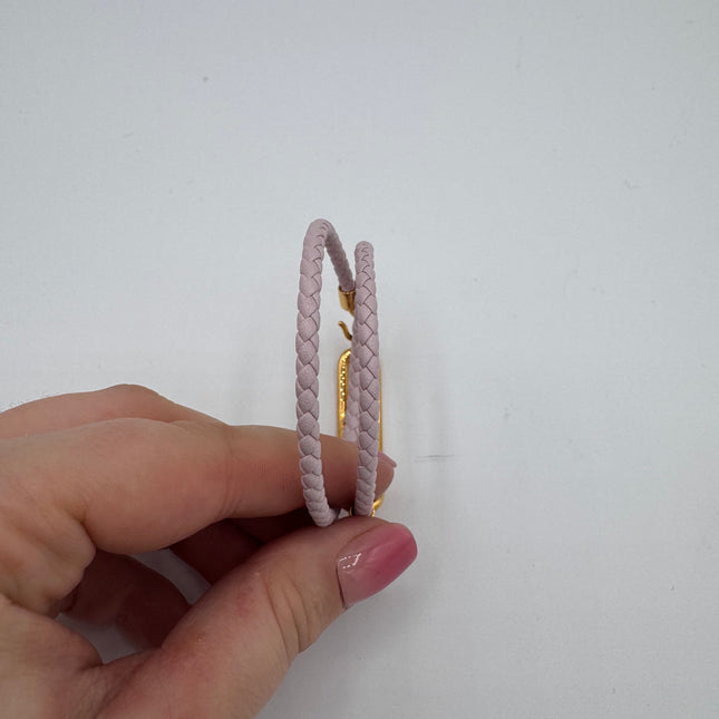 Bracelet Hermès Roulis Double Tour Mauve Pâle T2