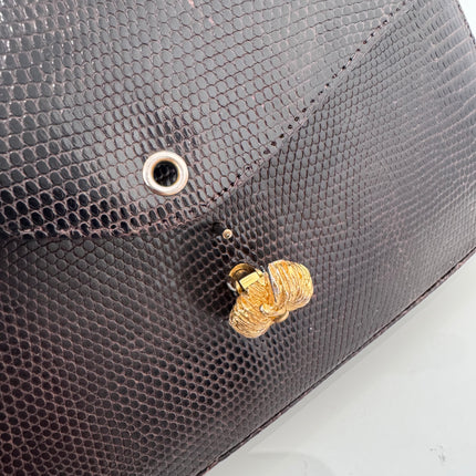 Sac Dior Vintage lézard marron