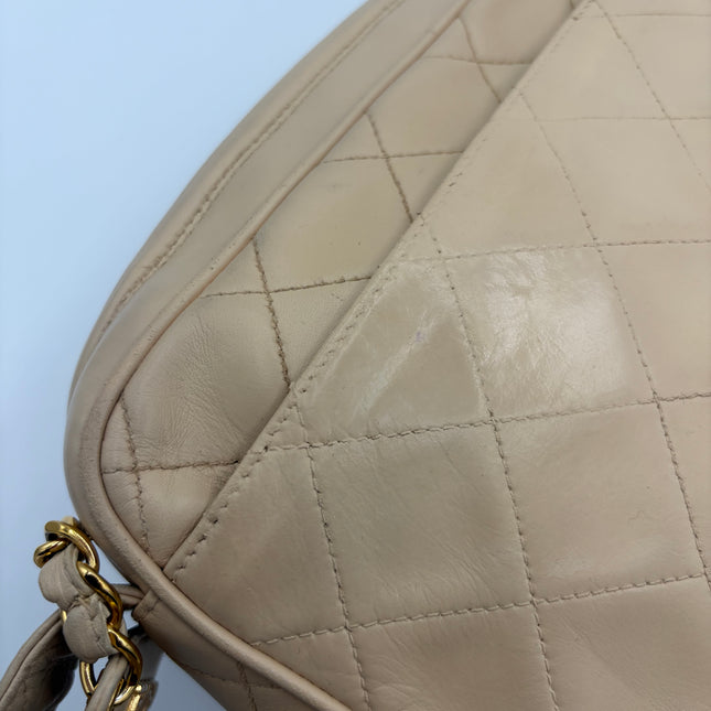 Sac Chanel caméra vintage beige