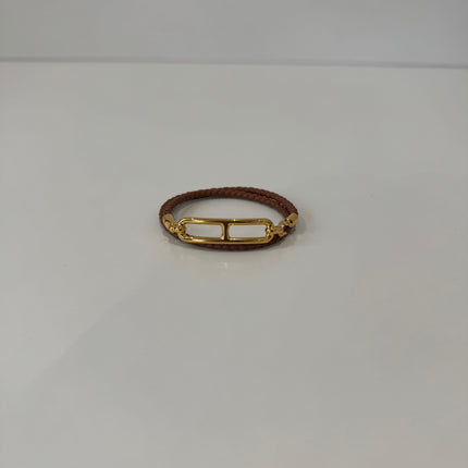Bracelet Hermès Roulis Double Tour Gold T2
