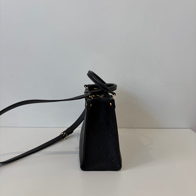 Sac Louis Vuitton On The go PM empreinte Noir