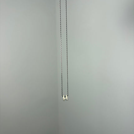 Collier Hermes mini pop blanc
