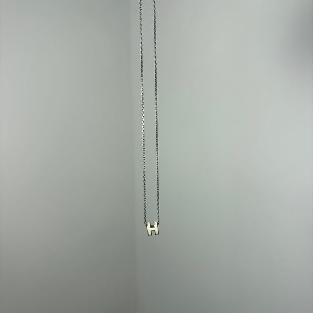 Collier Hermes mini pop blanc