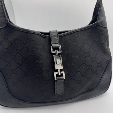 Sac Gucci Jackie toile et cuir noir