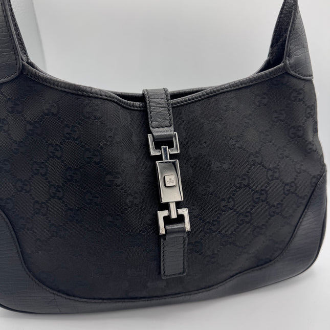 Sac Gucci Jackie toile et cuir noir