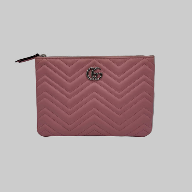 Pochette cuir GG Marmont Gucci