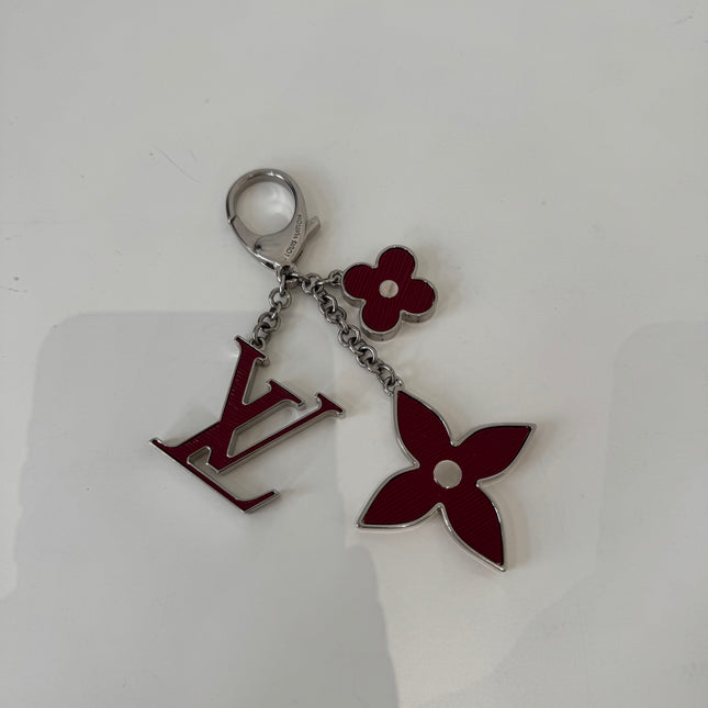 Porte-clés Louis Vuitton Fleur d’Épi Bordeaux
