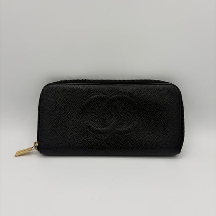 Portefeuille Chanel CC cuir grainé
