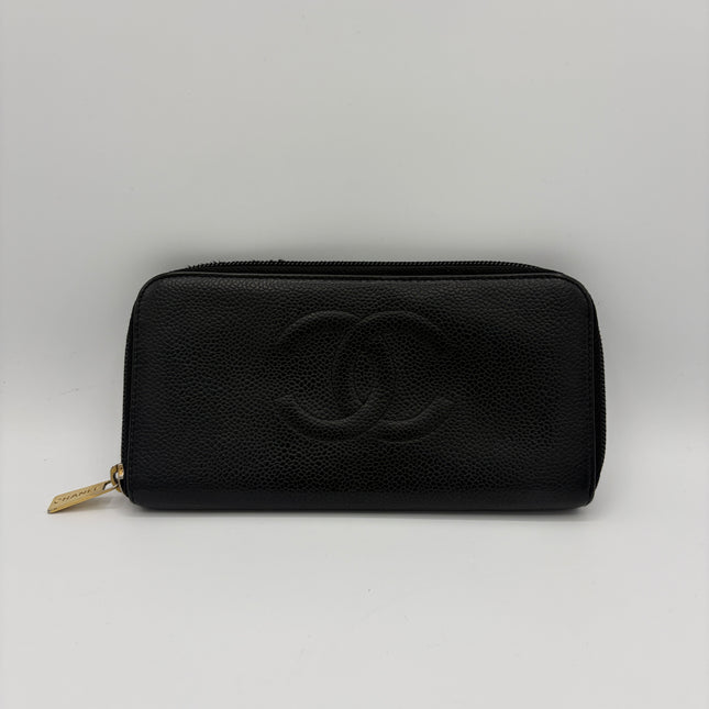 Portefeuille Chanel CC cuir grainé