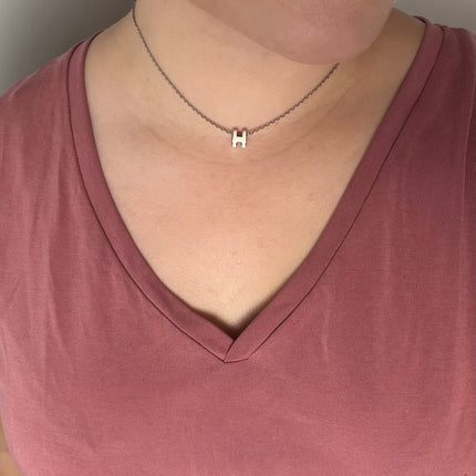 Collier Hermes mini pop blanc