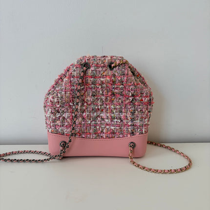 Sac à dos Chanel Gabrielle tweed rose