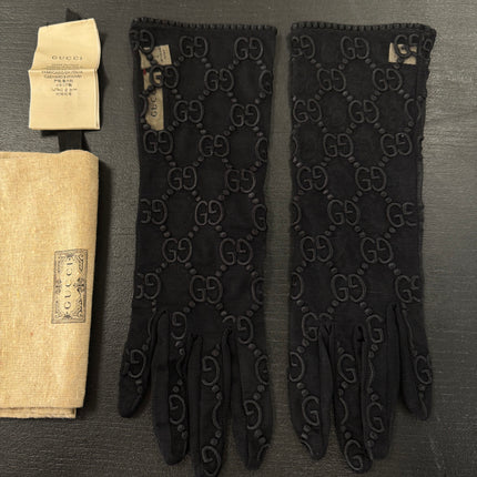 Gants Gucci en tulle GG