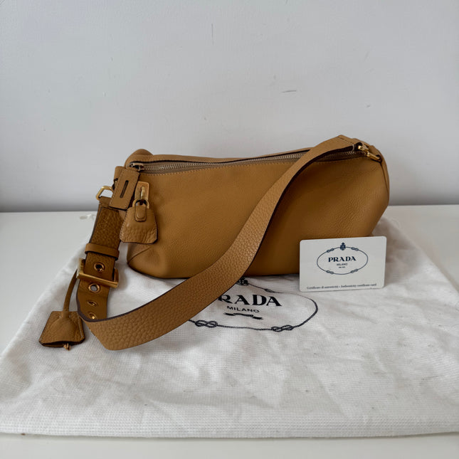 Sac baguette Prada bronze