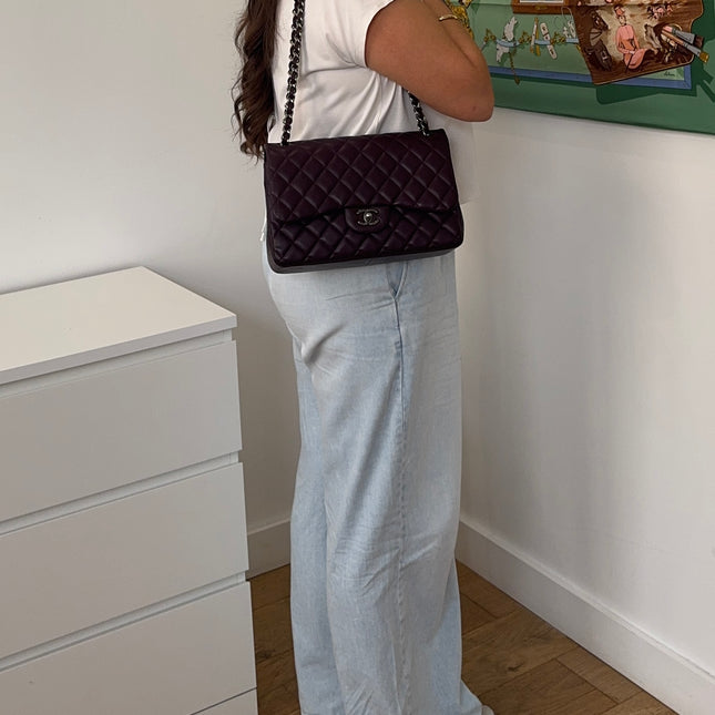 Sac Chanel Timeless Jumbo Prune