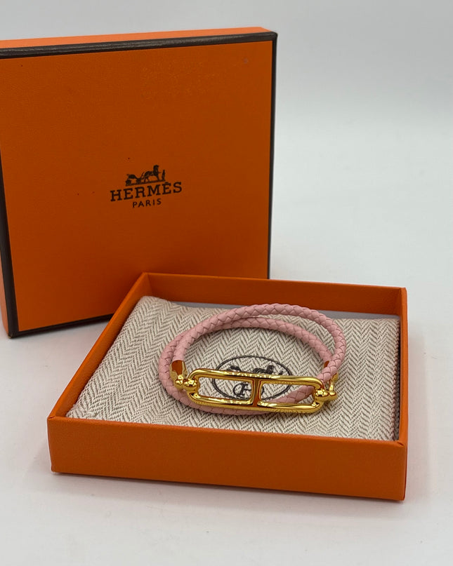 Bracelet Hermès Roulis Rose T1
