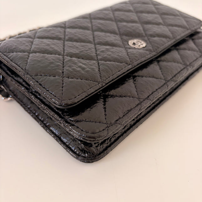 Sac Chanel Wallet on chain noir vernis