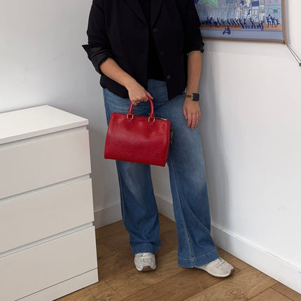 Sac Louis Vuitton Speedy 25 Épi Rouge