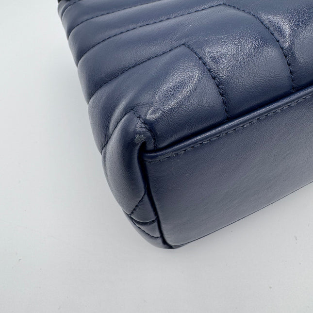 Sac Loulou Small Saint Laurent Bleu Marine