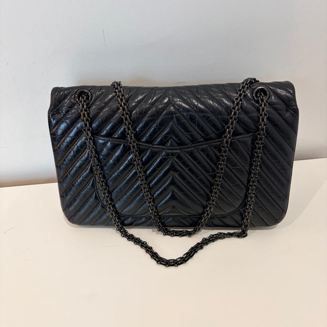 Sac Chanel Grand 2.55 Chevrons Noir