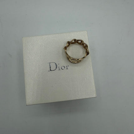 Bague Dior T55 métal doré