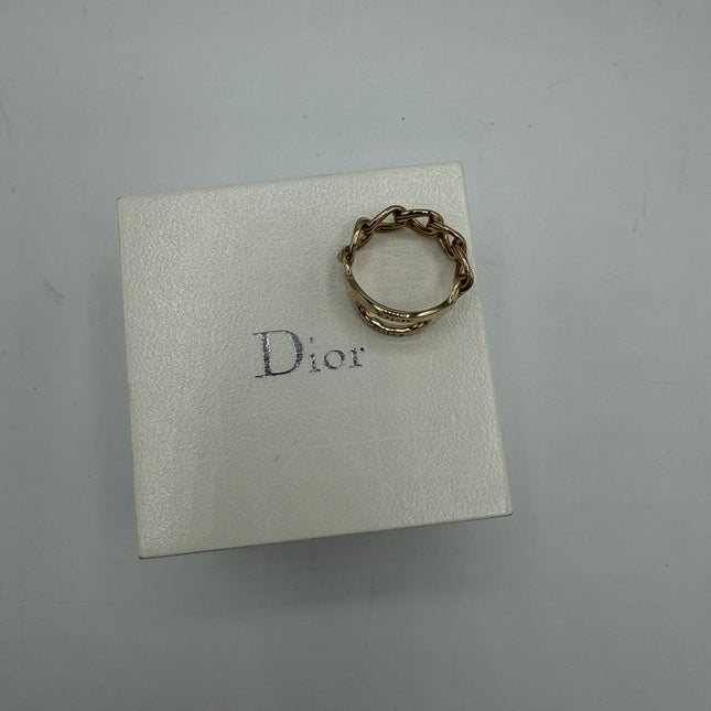 Bague Dior T55 métal doré