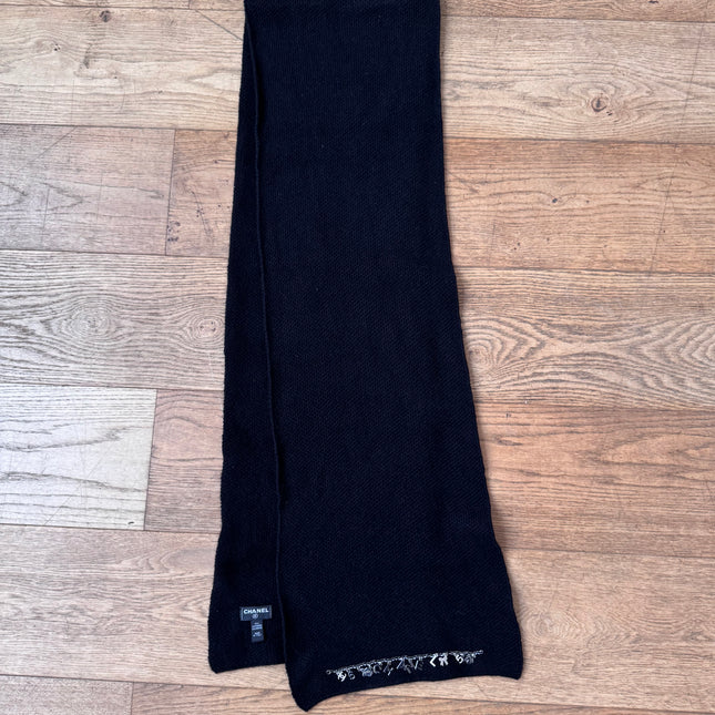 Écharpe Chanel Cachemire Noire