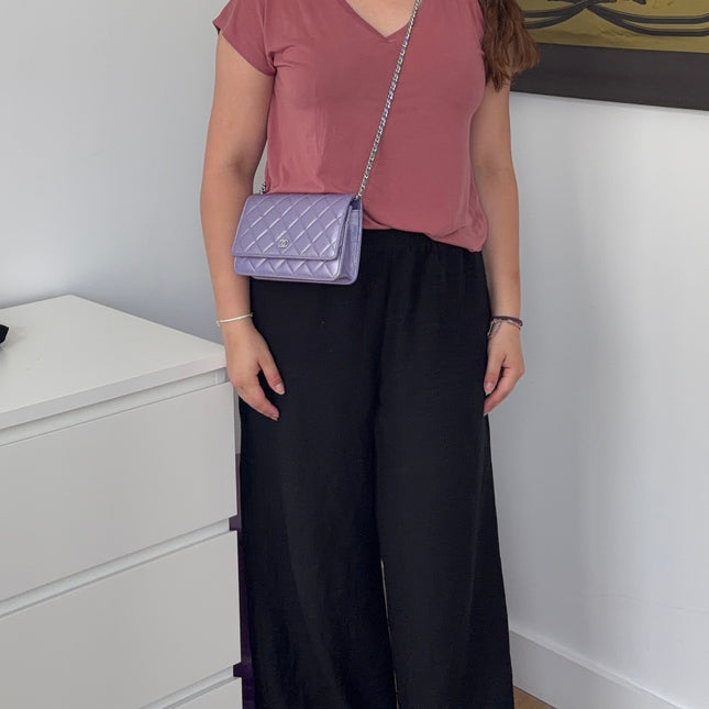 Sac Chanel wallet on chain Violet