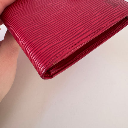 Portefeuille Louis Vuitton Cuir Épis Rouge