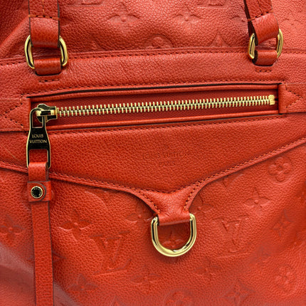 Sac Louis Vuitton Lumineuse cuir empreinte rouge