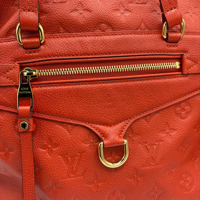 Sac Louis Vuitton Lumineuse cuir empreinte rouge