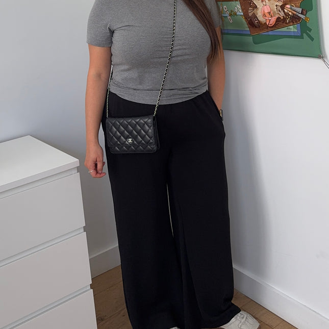 Sac Chanel Wallet on Chain classique Noir Cuir d’agneau