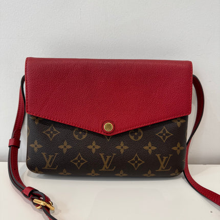 Sac Louis Vuitton bandoulière Twice Monogram & Rouge