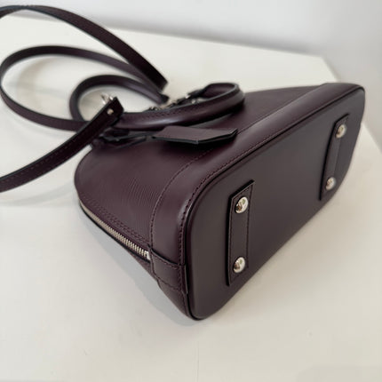 Sac Louis Vuitton BB Alma Cuir Épi Prune