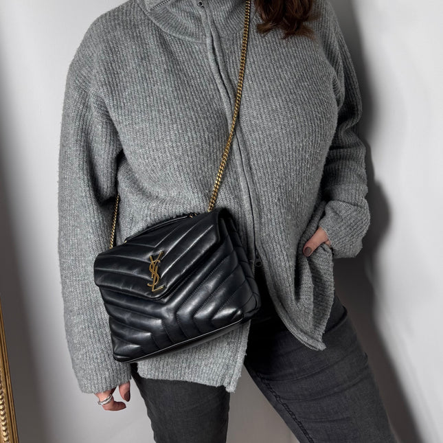 Sac Loulou Small Noir Saint Laurent