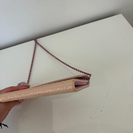 Sac Dior Wallet on chain Lady Dior rose
