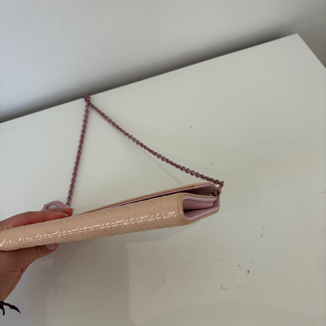 Sac Dior Wallet on chain Lady Dior rose
