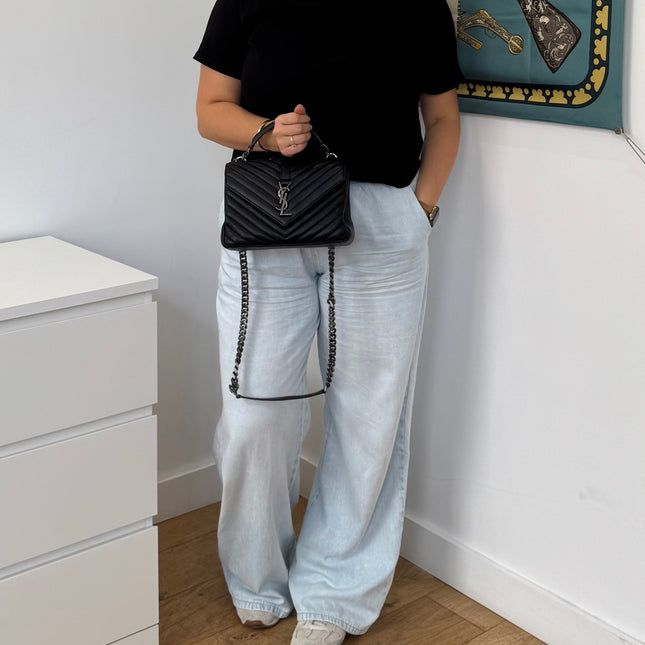 Sac Saint Laurent Collège medium noir