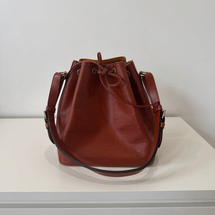 Sac Louis Vuitton Noé PM Cuir Épi Cognac