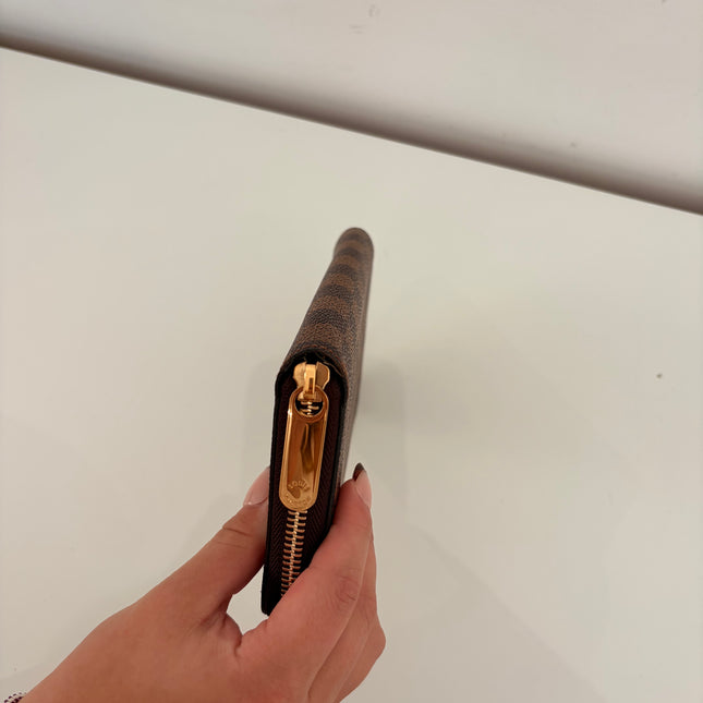 Portefeuille Louis Vuitton Zippy Damier Ébène