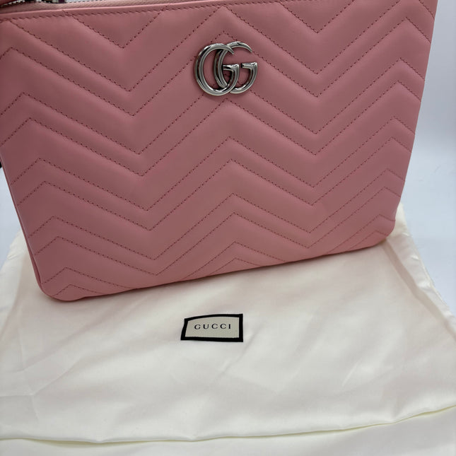 Pochette cuir GG Marmont Gucci