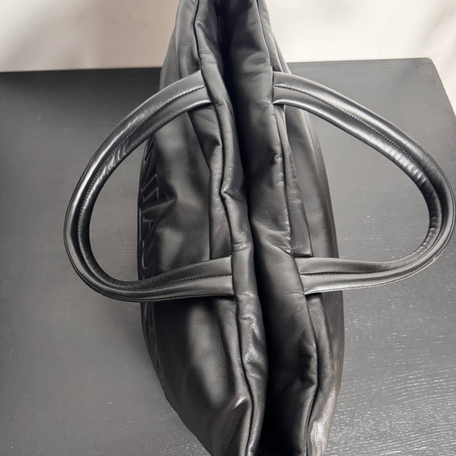 Sac Grand Cabas Saint Laurent cuir nappa noir