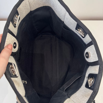 Sac Chanel Deauville medium toile écrue