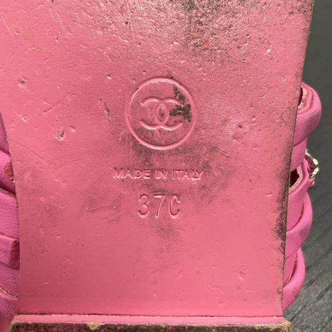 Sandales spartiates en cuir Chanel T37