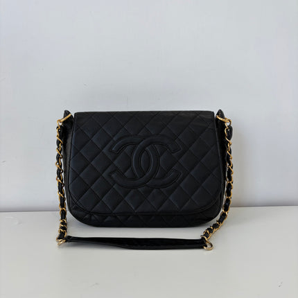 Sac Chanel Hobo bandoulière Cuir Caviar noir