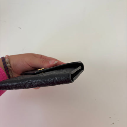 Portefeuille Louis Vuitton Victorine Cuir Empreinte Noir